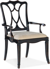 Hooker Furniture Casual Dining Charleston Upholstered Seat Arm Chair-2 per carton/price ea